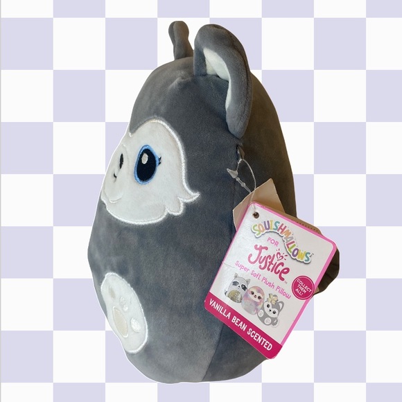 RARE SQUISHMALLOWS Iris The Husky JUSTICE Scented 10” Collectable Plush NWT. - Picture 2 of 7